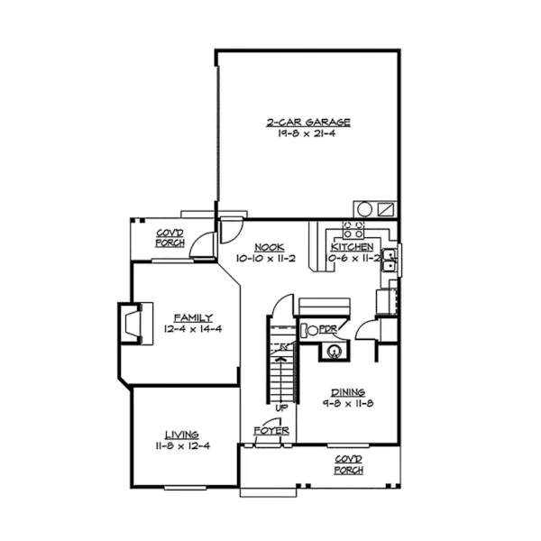 Modern House Plan First Floor - Sherman Park Contemporary Home 071D-0034 - Shop House Plans and More