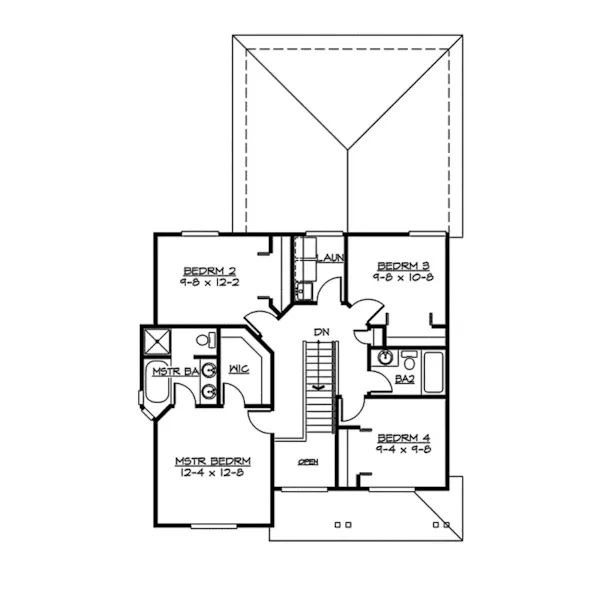 Modern House Plan Second Floor - Sherman Park Contemporary Home 071D-0034 - Shop House Plans and More