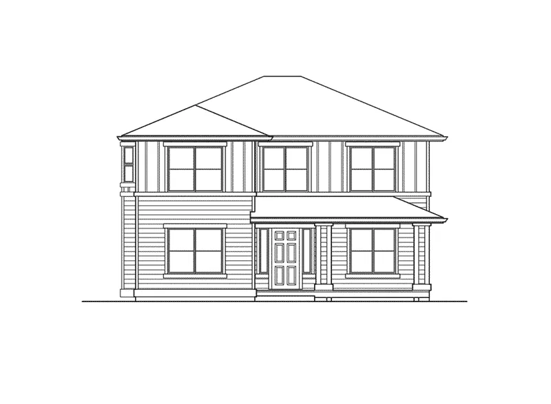 Country House Plan Front Elevation - Sherman Park Contemporary Home 071D-0034 - Shop House Plans and More