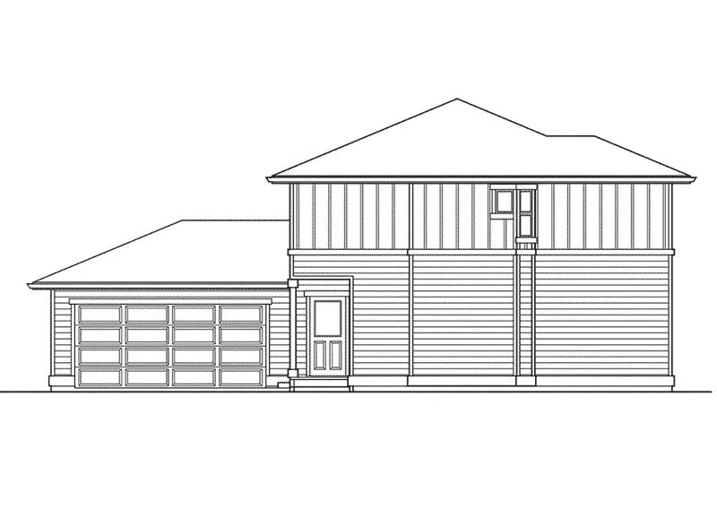 Traditional House Plan Left Elevation - Sherman Park Contemporary Home 071D-0034 - Shop House Plans and More