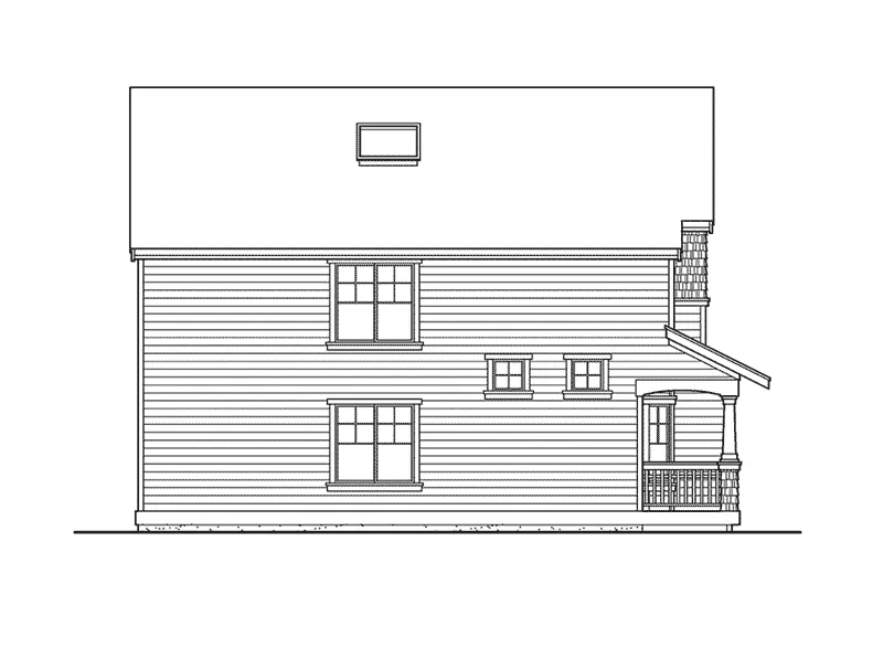 Craftsman House Plan Left Elevation - Oak Grove Bluffs Craftsman Home 071D-0035 - Shop House Plans and More