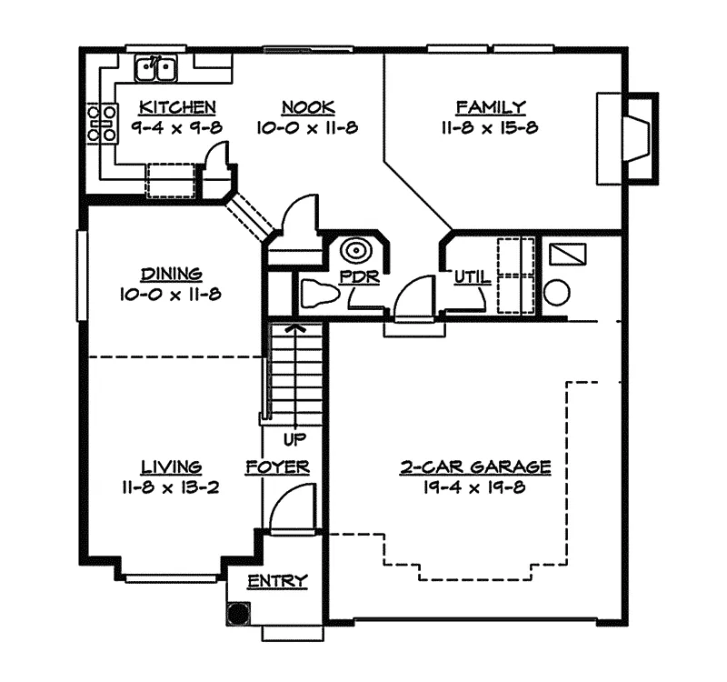 Traditional House Plan First Floor - Eldon Ridge Contemporary Home 071D-0036 - Search House Plans and More