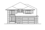 Traditional House Plan Front Elevation - Eldon Ridge Contemporary Home 071D-0036 - Search House Plans and More