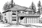 Traditional House Plan Front Image of House - Eldon Ridge Contemporary Home 071D-0036 - Search House Plans and More