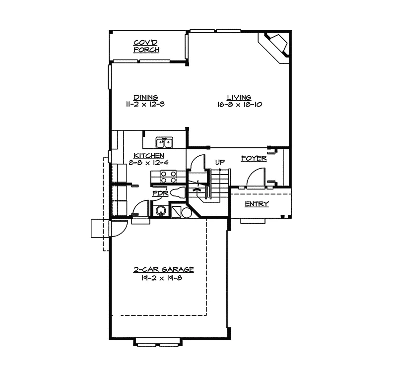 Modern House Plan First Floor - Owen Sounds Contemporary Home 071D-0037 - Shop House Plans and More