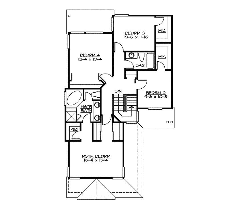 Tudor House Plan Second Floor - Owen Sounds Contemporary Home 071D-0037 - Shop House Plans and More
