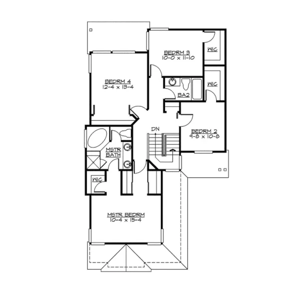 Traditional House Plan Second Floor - Owen Sounds Contemporary Home 071D-0037 - Shop House Plans and More