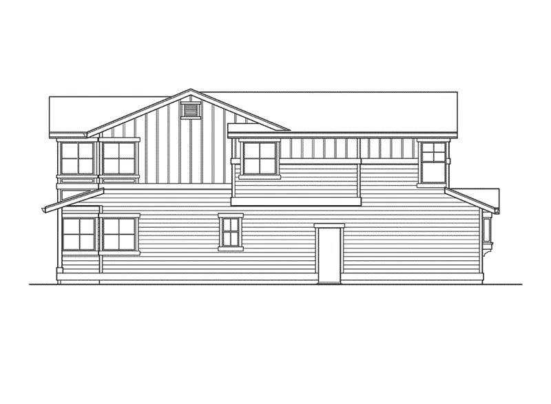 Tudor House Plan Left Elevation - Owen Sounds Contemporary Home 071D-0037 - Shop House Plans and More