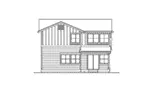 Tudor House Plan Rear Elevation - Owen Sounds Contemporary Home 071D-0037 - Shop House Plans and More