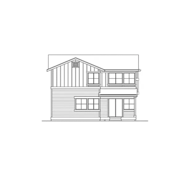 Traditional House Plan Rear Elevation - Owen Sounds Contemporary Home 071D-0037 - Shop House Plans and More