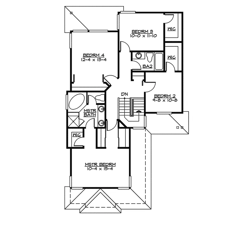 Tudor House Plan Second Floor - Pelican Bay Contemporary Home 071D-0038 - Shop House Plans and More