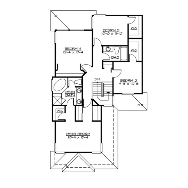 Modern House Plan Second Floor - Pelican Bay Contemporary Home 071D-0038 - Shop House Plans and More