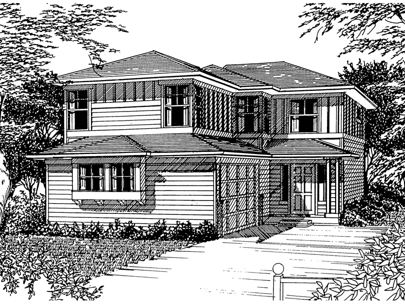 Contemporary House Plan Front Image of House - Pelican Bay Contemporary Home 071D-0038 - Shop House Plans and More