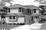Tudor House Plan Front Image of House - Pelican Bay Contemporary Home 071D-0038 - Shop House Plans and More