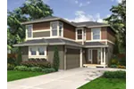 Tudor House Plan Front Photo 01 - Pelican Bay Contemporary Home 071D-0038 - Shop House Plans and More