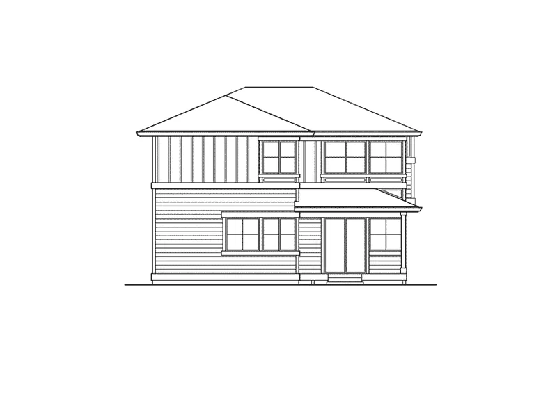 Contemporary House Plan Rear Elevation - Pelican Bay Contemporary Home 071D-0038 - Shop House Plans and More