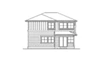 Tudor House Plan Rear Elevation - Pelican Bay Contemporary Home 071D-0038 - Shop House Plans and More