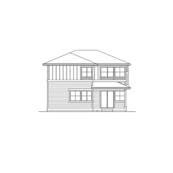 Modern House Plan Rear Elevation - Pelican Bay Contemporary Home 071D-0038 - Shop House Plans and More