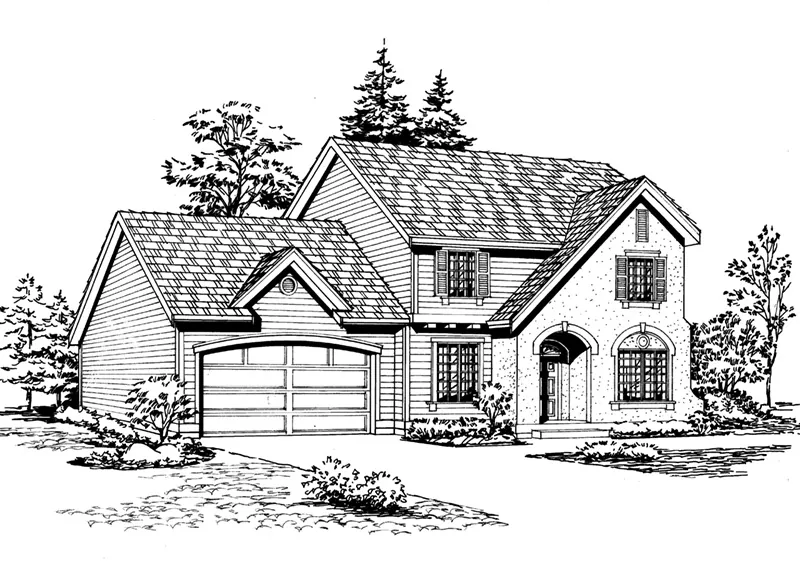 Traditional House Plan Front Image of House - Markelle English Cottage Home 071D-0044 - Shop House Plans and More