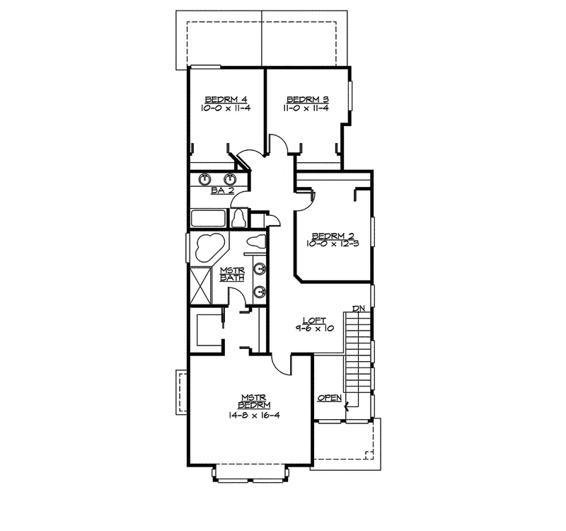 Traditional House Plan Second Floor - Lagonda Hill Craftsman Home 071D-0045 - Shop House Plans and More