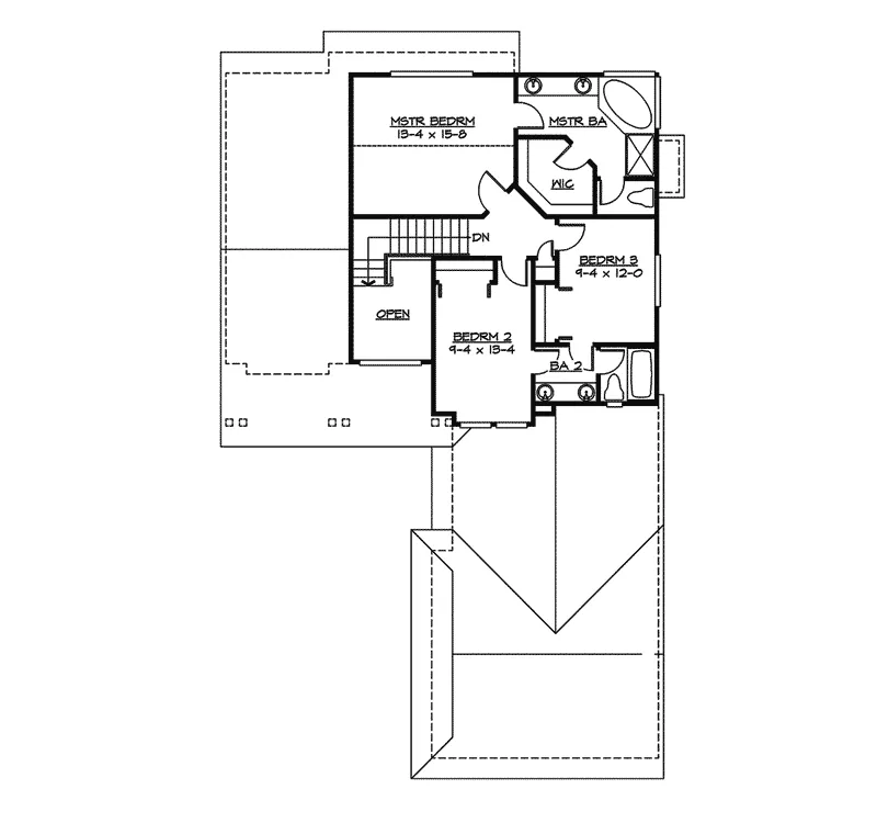 Country House Plan Second Floor - Calshot Arts And Crafts Home 071D-0046 - Search House Plans and More