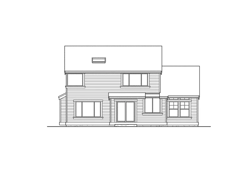 Country House Plan Rear Elevation - Calshot Arts And Crafts Home 071D-0046 - Search House Plans and More