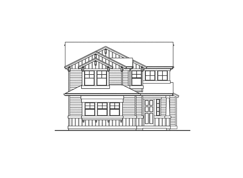 Contemporary House Plan Front Elevation - Valcour Craftsman Home 071D-0047 - Shop House Plans and More