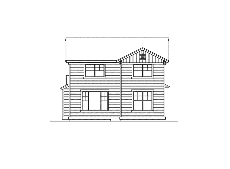 Country House Plan Rear Elevation - Valcour Craftsman Home 071D-0047 - Shop House Plans and More