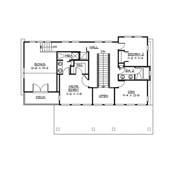 Country House Plan Second Floor - Mayes Hill Shingle Style Home 071D-0048 - Shop House Plans and More