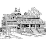 Shingle Bungalow Style Two-Story House