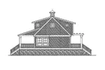 Traditional House Plan Right Elevation - Mayes Hill Shingle Style Home 071D-0048 - Shop House Plans and More
