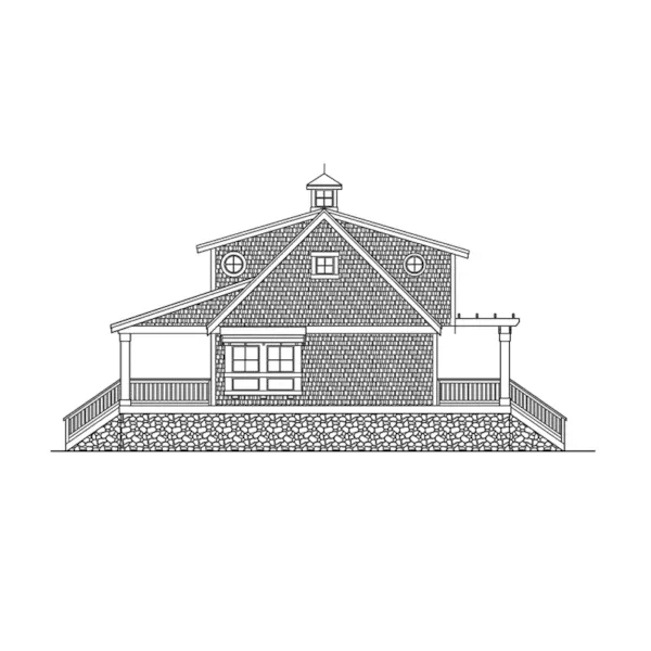 Country House Plan Right Elevation - Mayes Hill Shingle Style Home 071D-0048 - Shop House Plans and More