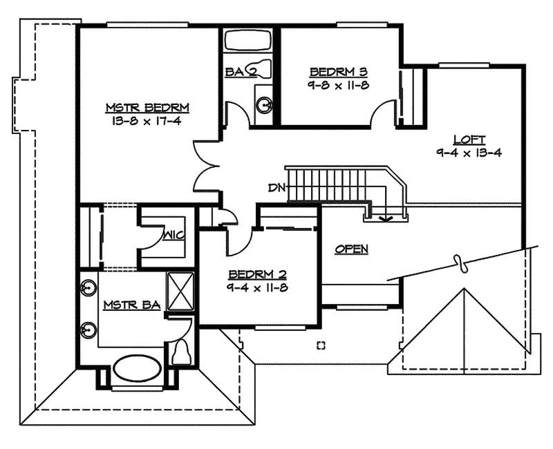 Farmhouse Plan Second Floor - Patterson Woods Craftsman Home 071D-0049 - Shop House Plans and More