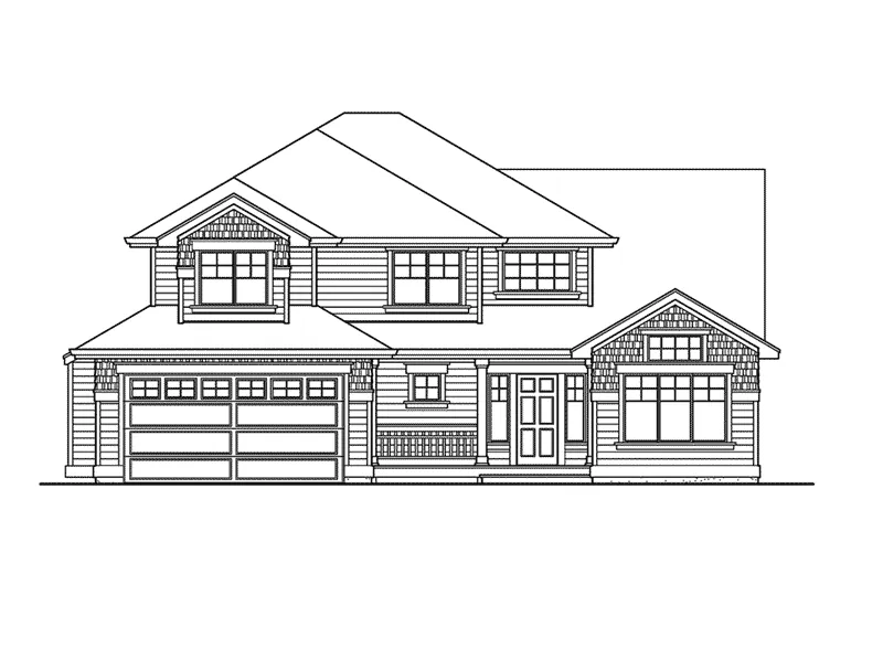Farmhouse Plan Front Elevation - Patterson Woods Craftsman Home 071D-0049 - Shop House Plans and More