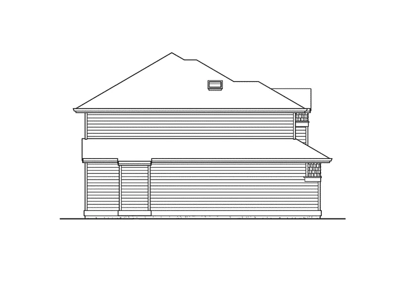 Farmhouse Plan Left Elevation - Patterson Woods Craftsman Home 071D-0049 - Shop House Plans and More