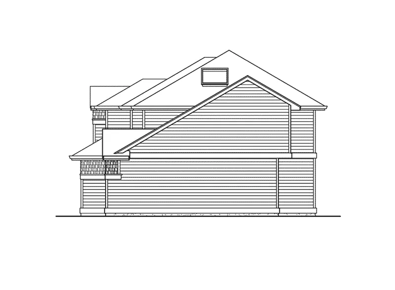 Farmhouse Plan Right Elevation - Patterson Woods Craftsman Home 071D-0049 - Shop House Plans and More