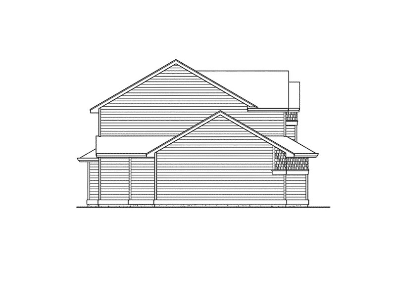 Craftsman House Plan Left Elevation - Winkler Craftsman Home 071D-0050 - Shop House Plans and More