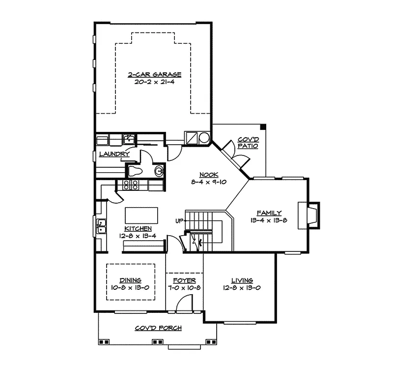 Southern House Plan First Floor - Forestell Woods Craftsman Home 071D-0051 - Search House Plans and More