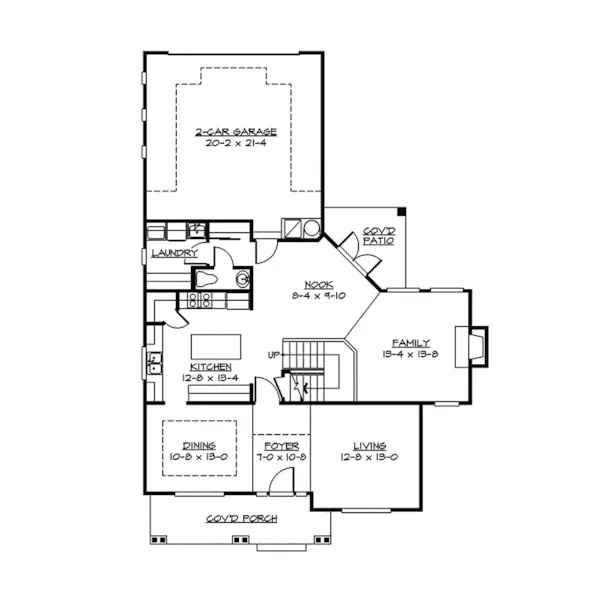 Arts & Crafts House Plan First Floor - Forestell Woods Craftsman Home 071D-0051 - Search House Plans and More