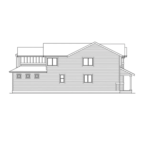 Arts & Crafts House Plan Left Elevation - Forestell Woods Craftsman Home 071D-0051 - Search House Plans and More