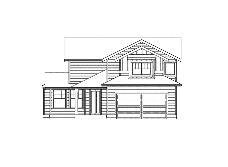 Southern House Plan Rear Elevation - Forestell Woods Craftsman Home 071D-0051 - Search House Plans and More