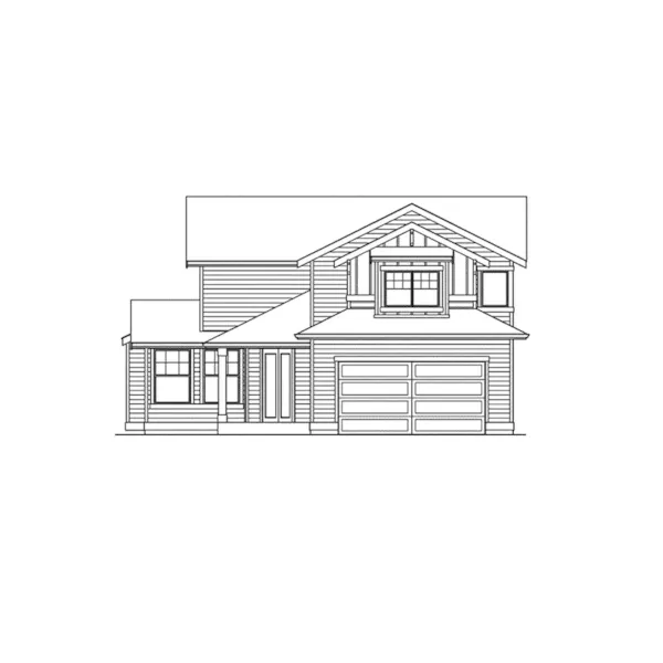 Arts & Crafts House Plan Rear Elevation - Forestell Woods Craftsman Home 071D-0051 - Search House Plans and More