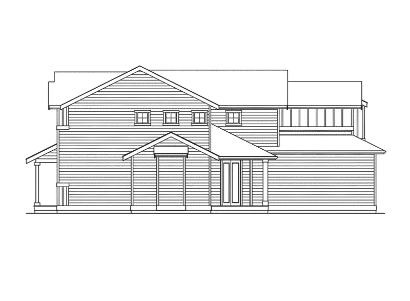 Arts & Crafts House Plan Right Elevation - Forestell Woods Craftsman Home 071D-0051 - Search House Plans and More