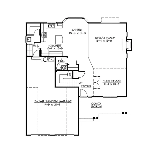 Craftsman House Plan First Floor - Cora Jane Country Home 071D-0052 - Search House Plans and More