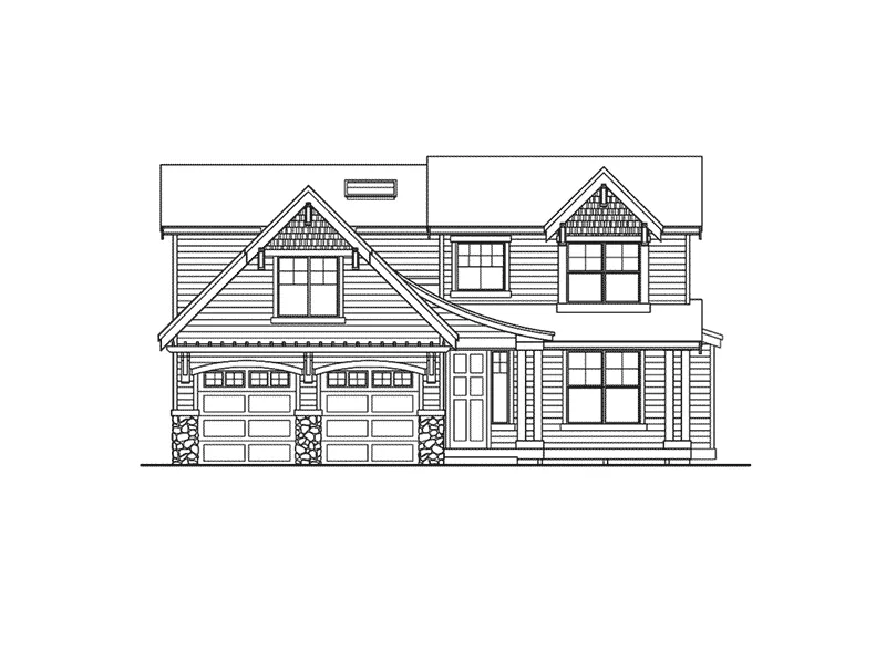 Shingle House Plan Front Elevation - Cora Jane Country Home 071D-0052 - Search House Plans and More