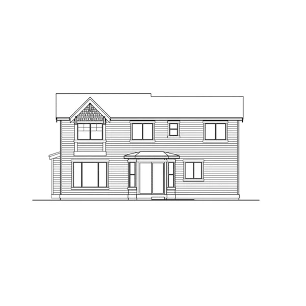 Craftsman House Plan Rear Elevation - Cora Jane Country Home 071D-0052 - Search House Plans and More