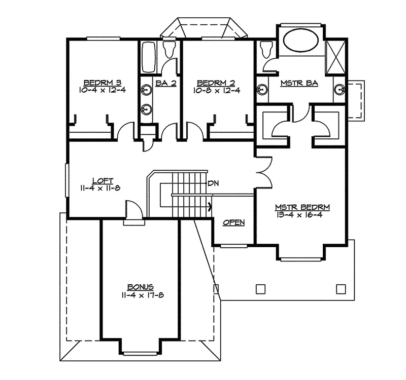 Country House Plan Second Floor - Seaton Country Home 071D-0053 - Shop House Plans and More