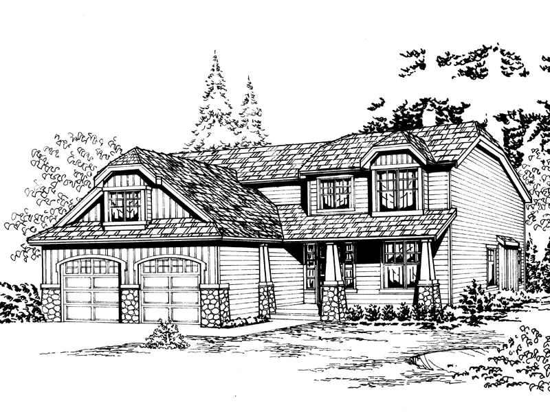 Casual Country Style Two-Story House With Hip Roof