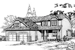Casual Country Style Two-Story House With Hip Roof
