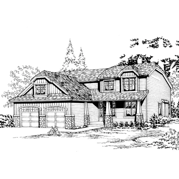 Casual Country Style Two-Story House With Hip Roof